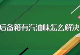 后备箱有汽油味怎么解决(如何处理后备箱汽油味)