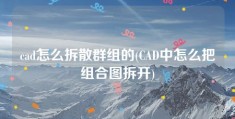 cad怎么拆散群组的(CAD中怎么把组合图拆开)