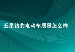 五星钻豹电动车质量怎么样(五星钻豹电动车质量优越性)