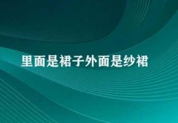 里面是裙子外面是纱裙(双层裙里面是裙子外面是纱裙)