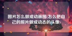 图片怎么做成动画图(怎么把自己的照片做成动态的头像)