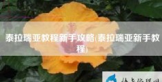 泰拉瑞亚教程新手攻略(泰拉瑞亚新手教程)