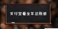 支付宝怎样查询账单？(支付宝看全年总账单)