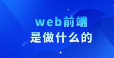 web需要用什么软件(web前端是做什么的)