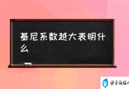 基尼系数是什么意思？(基尼系数越大表明什么)