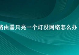 路由器只亮一个灯没网络怎么办(路由器灯亮一个没网络解决方案)