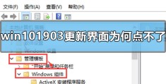 win10(1903更新界面为什么点不了?win10,1903更新界面点不了教程)