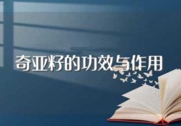 奇亚籽的功效与作用(奇亚籽有什么功效与作用)