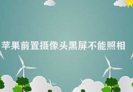 苹果前置摄像头黑屏不能照相(苹果前置摄像头故障排查)