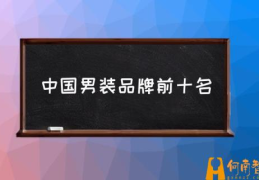 国内男装品牌哪个牌子比较好？(中国男装品牌前十名)