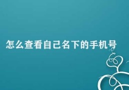 怎么查看自己名下的手机号(查看个人手机号的方法探索)