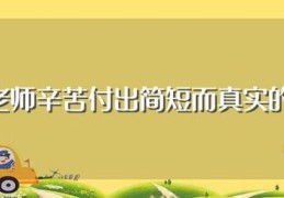 感谢老师辛苦付出简短而真实的句子(感谢老师辛苦付出简短而真实的语录)