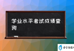 学业水平考试成绩查询(学业水平测试是什么？)