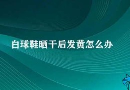 白球鞋晒干后发黄怎么办(如何让球鞋恢复白色)