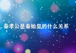 秦孝公是秦始皇的什么关系(秦孝公的重要贡献)