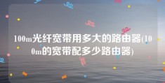 100m光纤宽带用多大的路由器(100m的宽带配多少路由器)