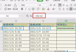 WPS表格excel中计算两个时间点的差(wps求差怎么设置)