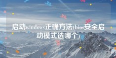 启动windows正确方法(bios安全启动模式选哪个)