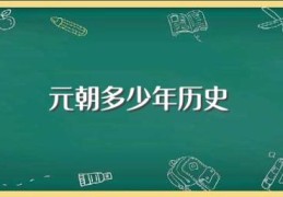 元朝多少年历史(元朝的历史是98年)