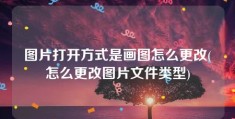 图片打开方式是画图怎么更改(怎么更改图片文件类型)