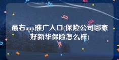 最右app推广入口(保险公司哪家好新华保险怎么样)