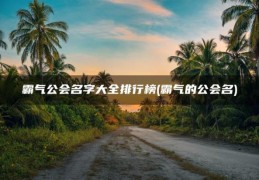 霸气的公会名(霸气公会名字大全排行榜)