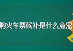 购火车票候补是什么意思(候补能买到票吗)