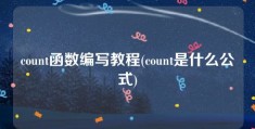 count函数编写教程(count是什么公式)