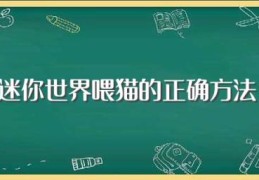 迷你世界喂猫的正确方法(迷你世界如何正确喂猫)