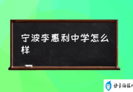 宁波李惠利中学怎么样(宁波公立初中排名？)