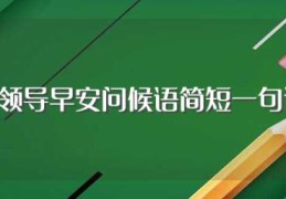 给领导早安问候语简短一句话(早安问候语简短一句话)