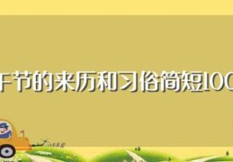 端午节的来历和习俗简短100字(端午节的来历和习俗是什么)