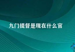 九门提督是现在什么官(九门提督的职责与权力)