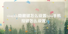 vivoy53s隐藏键怎么设置(vivo手机按键怎么设置)