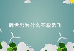 韩世忠为什么不救岳飞(韩世忠不救岳飞之因)