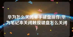 华为怎么关闭单手键盘操作(华为笔记本关闭触摸键盘怎么关闭)