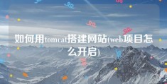 如何用tomcat搭建网站(web项目怎么开启)