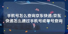 手机号怎么查询京东快递(京东快递怎么通过手机号或单号查询)