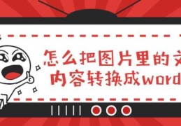 图片文字提取免费工具(图片文字转word怎么转)