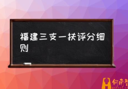 福建三支一扶审核标准？(福建三支一扶评分细则)