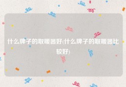 什么牌子的取暖器好(什么牌子的取暖器比较好)