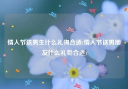 情人节送男生什么礼物合适(情人节送男朋友什么礼物合适)