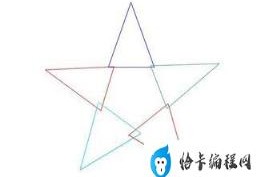 五角星的画法步骤图片(画五角星的正规画法)