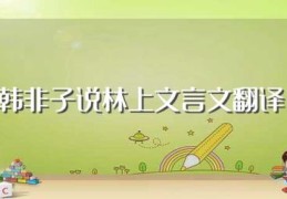 韩非子说林上文言文翻译(韩非子介绍)