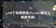 ps100个笔刷教程(PScc2019版怎么新建笔刷)