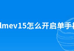 realmev15怎么开启单手模式