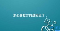 怎么感觉方向盘回正了(重新开始的力量)