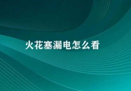 火花塞漏电怎么看(火花塞漏电检查法)