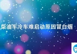 柴油车冷车难启动原因冒白烟(柴油车冒白烟如何解决)