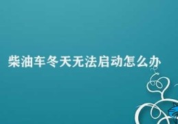 柴油车冬天无法启动怎么办(如何解决柴油车冬季启动难题)